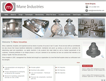 Tablet Screenshot of maneindustries.com